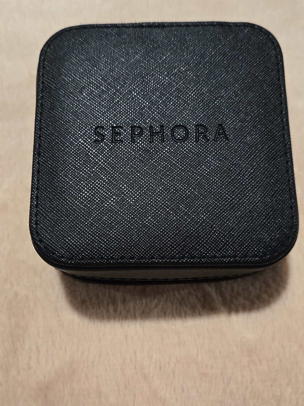 Sephora Black Textured Jewelry Case